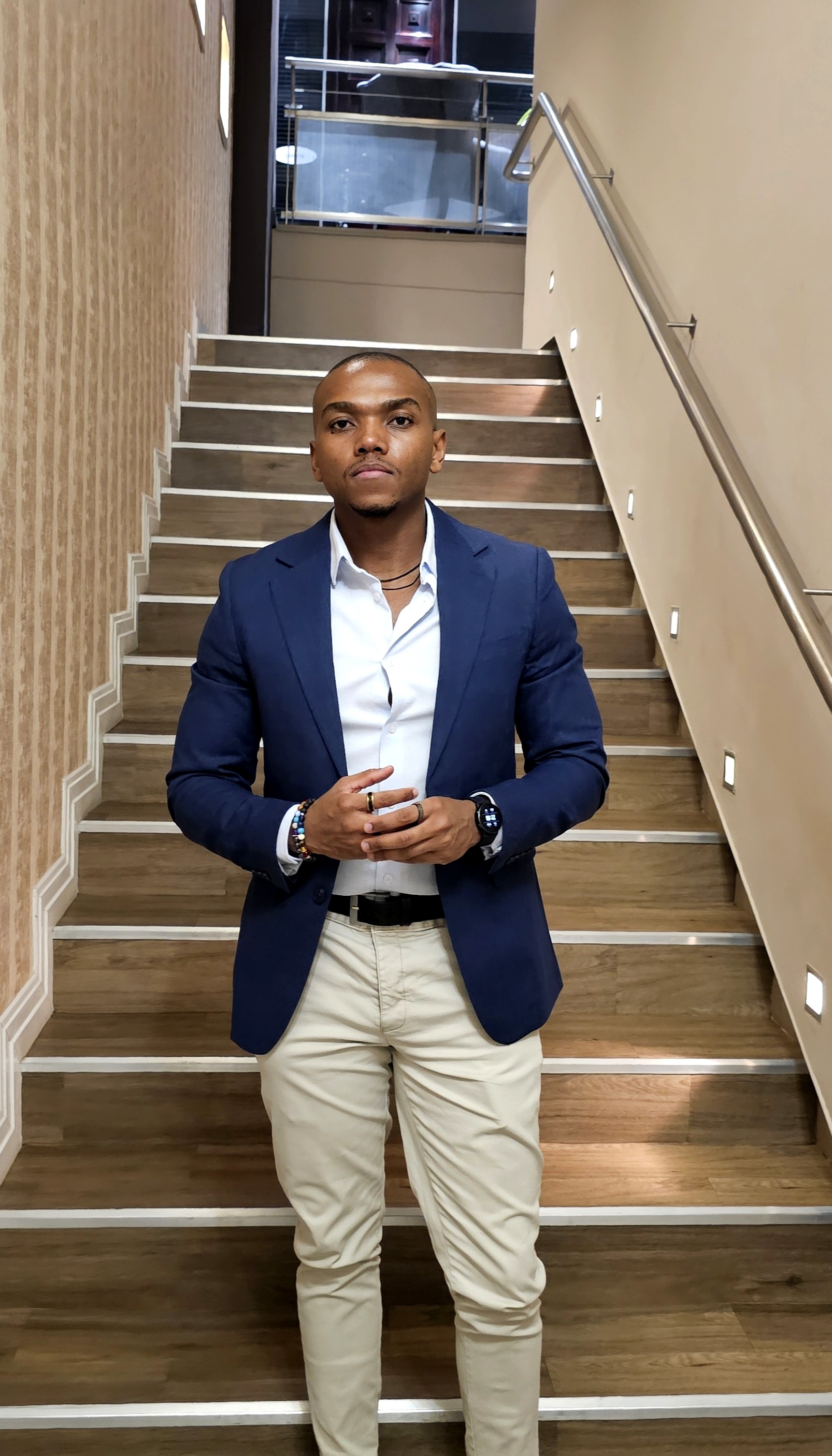 Portrait of South African author Smangaliso Mathelela